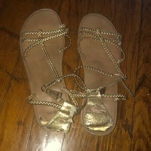 Gold sandals